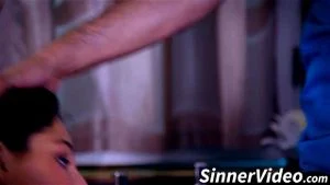 Two sex starved babes have a threeway with one hung horny guy