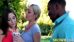 Sexy babe get destroyed hard and rough by a black monster