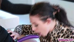 Abella passionately grinds and fucked Angelas ass